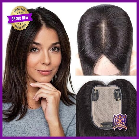 Silk Base Human Hair Topper 12 Inch for Thinning Hair Volume main image 7